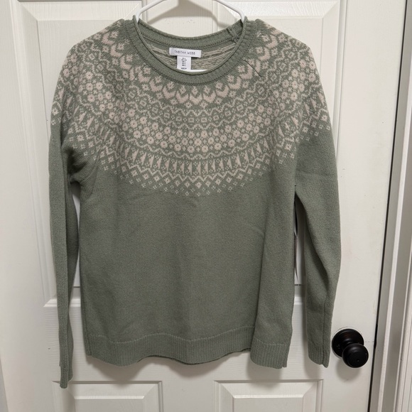 Tabitha Webb Sweaters - Tabitha Webb Anthropologie Lambswool Fair Isle Sweater Green Size Large